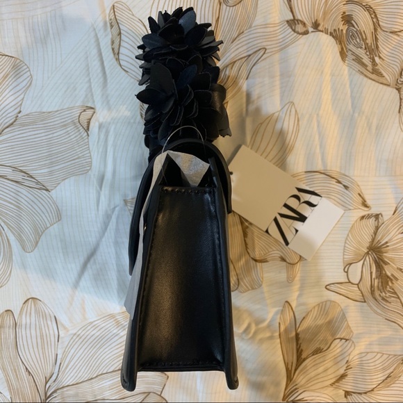Zara Black Floral Bag - Picture 11 of 14